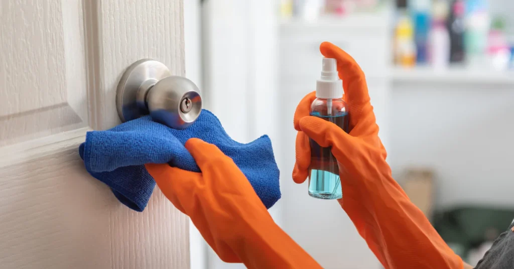 sanitizing door knob