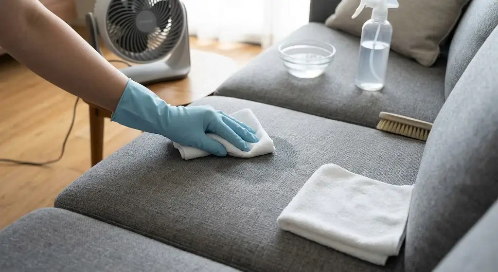 how to clean fabric sofa at home