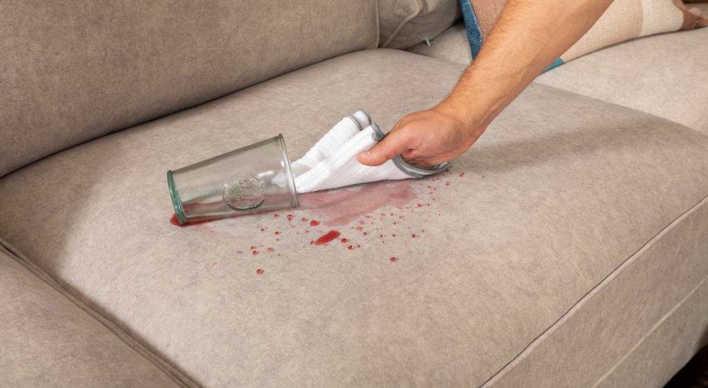 how to clean drink stain from sofa
